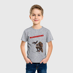 Футболка хлопковая детская Бладхаунд Apex Legends, цвет: меланж — фото 2