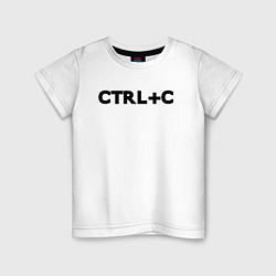 Детская футболка Иностранная надпись cntrl c