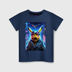 Детская футболка Pikachu brave cyber pilot - neon glow
