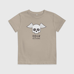 Детская футболка Рок фестиваль и череп