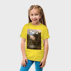 Футболка хлопковая детская Daria речка, цвет: желтый — фото 2