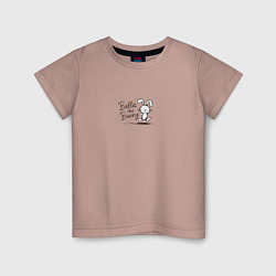 Футболка хлопковая детская Bella Bunny, цвет: пыльно-розовый
