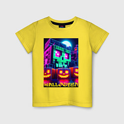 Детская футболка Halloween and Minecraft - collaboration