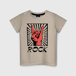Детская футболка Rock - жест коза