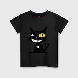 Детская футболка Хитрый улыбчивый кот