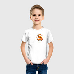 Футболка хлопковая детская Дикая лисица, цвет: белый — фото 2