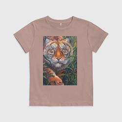 Детская футболка Охотящийся тигр