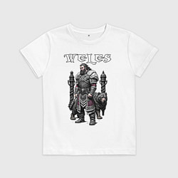 Детская футболка Кельтский узор - бог Велес с медведем