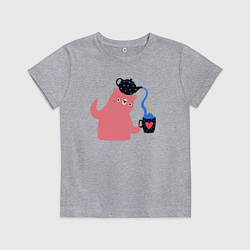 Детская футболка Чаепитие у мишки