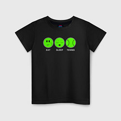 Детская футболка Eat sleep tennis