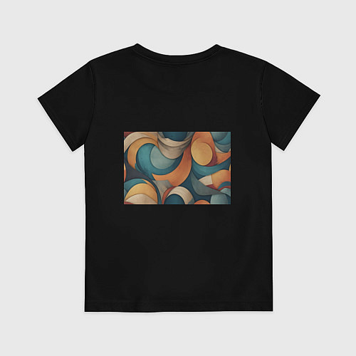 Детская футболка Абстракция теплые контрасты / Черный – фото 2