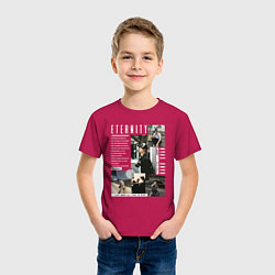 Футболка хлопковая детская Stray kids Bang Chan Eternity, цвет: маджента — фото 2