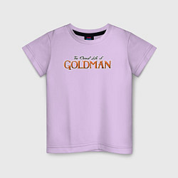 Футболка хлопковая детская The eternal life of goldman logotype, цвет: лаванда