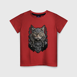 Детская футболка Кот викинг