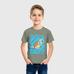 Футболка хлопковая детская Покемоны Сквиртл Squirtle, цвет: авокадо — фото 2