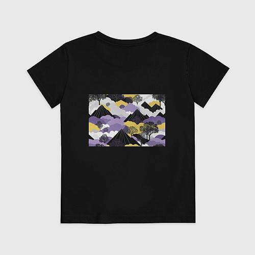 Детская футболка Япония горы / Черный – фото 2