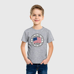 Футболка хлопковая детская Made in the USA, цвет: меланж — фото 2