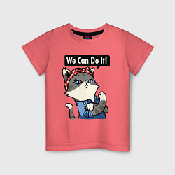 Детская футболка We can do it - cat