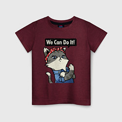 Детская футболка We can do it - cat