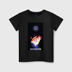 Футболка хлопковая детская Exo monster, цвет: черный