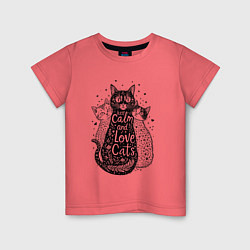 Детская футболка Keep calm and love cats