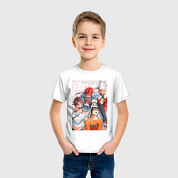 Футболка хлопковая детская Дандадан: Кэн Такакура, цвет: белый — фото 2