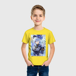Футболка хлопковая детская Геншин Фурина, цвет: желтый — фото 2