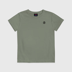 Детская футболка Кто к нам с мечом придет хризма черная текст кругл