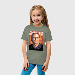 Футболка хлопковая детская Chester из Linkin park, цвет: авокадо — фото 2