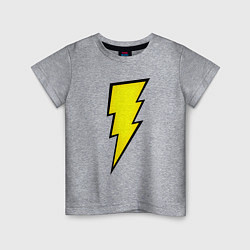 Футболка хлопковая детская Shazam and Black Adam logo, цвет: меланж