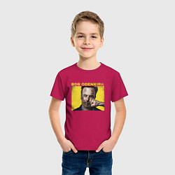 Футболка хлопковая детская Bob Odenkirk Nobody, цвет: маджента — фото 2