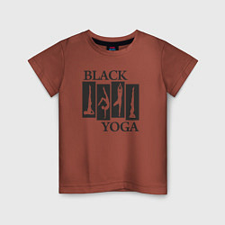 Детская футболка Yoga black