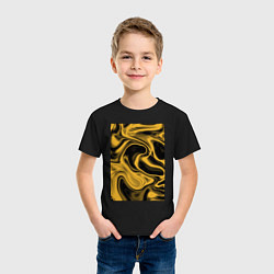 Футболка хлопковая детская Liquid gold, цвет: черный — фото 2