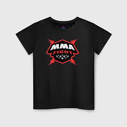 Футболка хлопковая детская MMA fight, цвет: черный