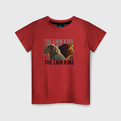 Футболка хлопковая детская The Lion King, цвет: красный