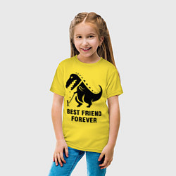 Футболка хлопковая детская Godzilla best friend, цвет: желтый — фото 2