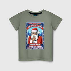 Детская футболка Santa Claus north pole