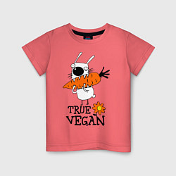 Детская футболка True vegan (истинный веган)