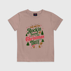 Детская футболка Новогодняя атмосфера rockin around the christmas t