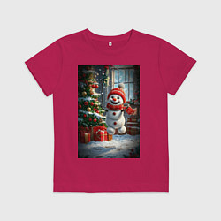 Детская футболка Веселый снеговик