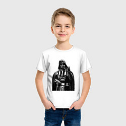 Футболка хлопковая детская Дарт Вейдер ситх, цвет: белый — фото 2