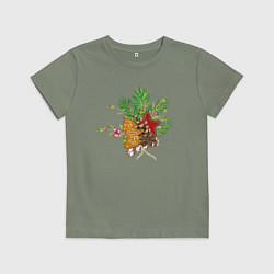 Детская футболка Новогодний букет