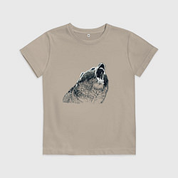Футболка хлопковая детская Бурый в гневе, цвет: миндальный
