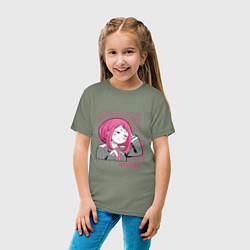 Футболка хлопковая детская Моя геройская академия герой Uraraka, цвет: авокадо — фото 2