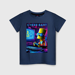 Детская футболка Cyber Bart is an avid gamer