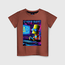 Детская футболка Cyber Bart is an avid gamer