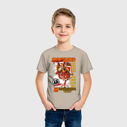 Футболка хлопковая детская Dragon ball Gokuu Son, цвет: миндальный — фото 2