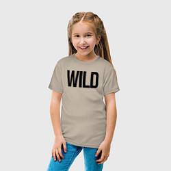 Футболка хлопковая детская Wild, цвет: миндальный — фото 2