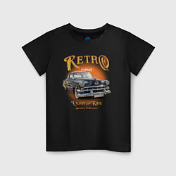 Детская футболка Ретро гараж и автомобиль Chevrolet 210 Deluxe