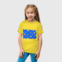 Футболка хлопковая детская Желтый самолетик, цвет: желтый — фото 2
